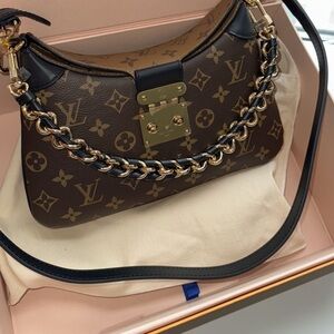 Louis Vuitton Black and Brown Shoulder Bag
